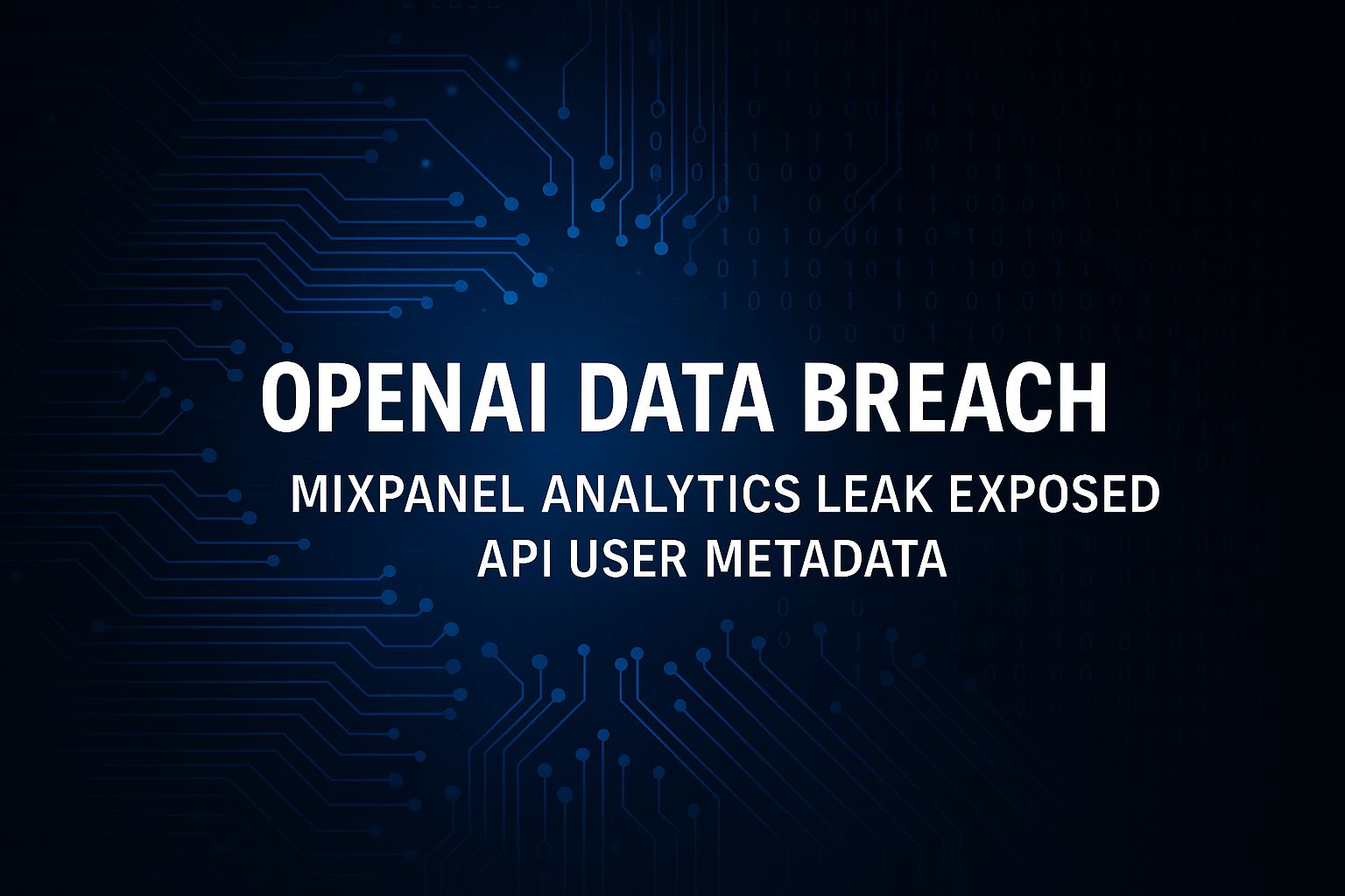 OpenAI Data Breach; Mixpanel Analytics Leak Exposed API User Metadata