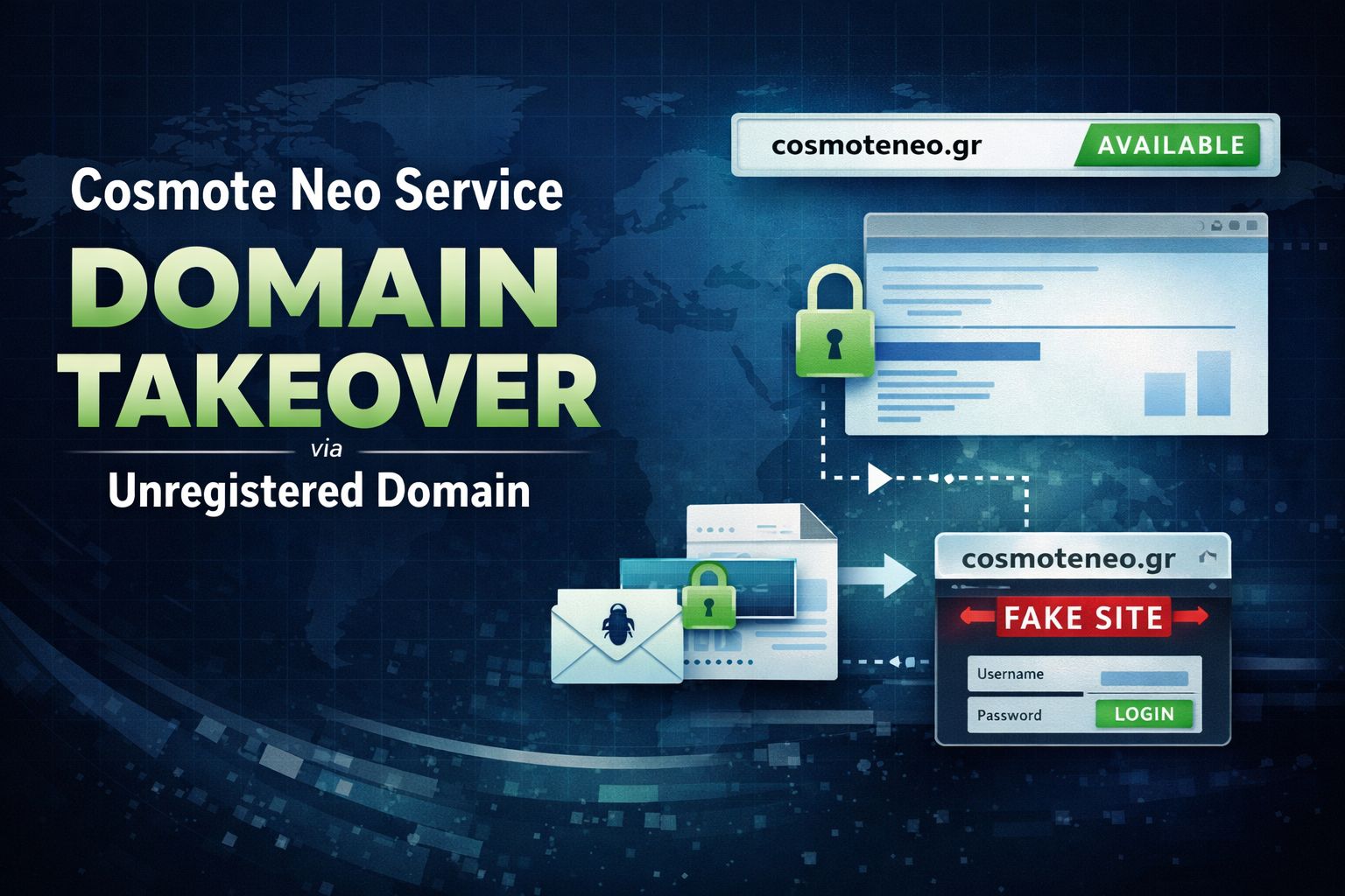 Cosmote Neo Service Domain Takeover via Unregistered Domain